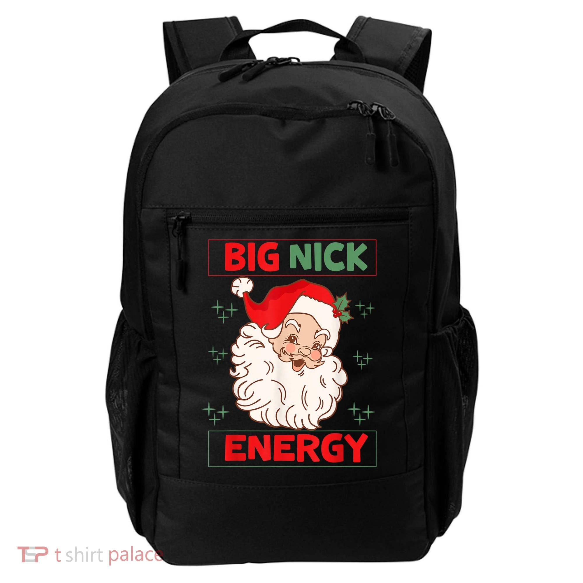 Big Nick Energy Retro Santa Claus Funny Xmas Christmas Backpack