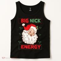 Big Nick Energy Retro Santa Claus Funny Xmas Christmas Tank Top thumb 2
