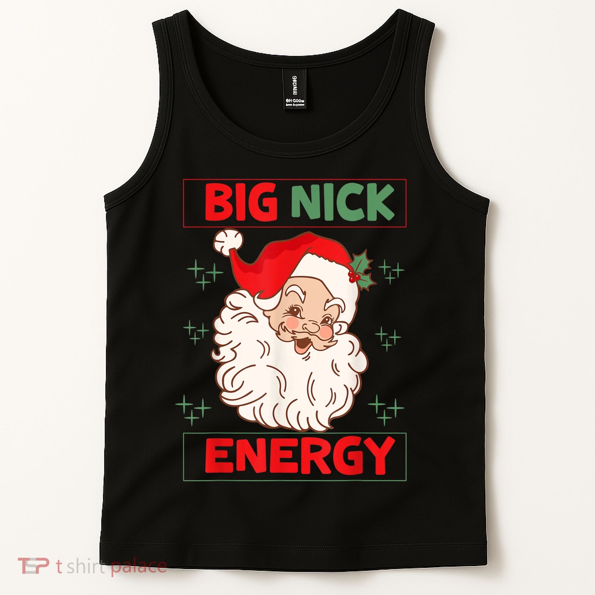 Big Nick Energy Retro Santa Claus Funny Xmas Christmas Tank Top