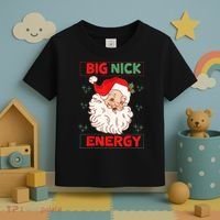 Big Nick Energy Retro Santa Claus Funny Xmas Christmas Toddler T-Shirt thumb 3