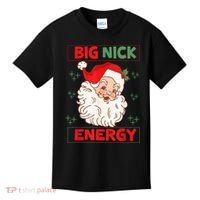Big Nick Energy Retro Santa Claus Funny Xmas Christmas Kids T-Shirt thumb 0