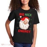 Big Nick Energy Retro Santa Claus Funny Xmas Christmas Kids T-Shirt thumb 2