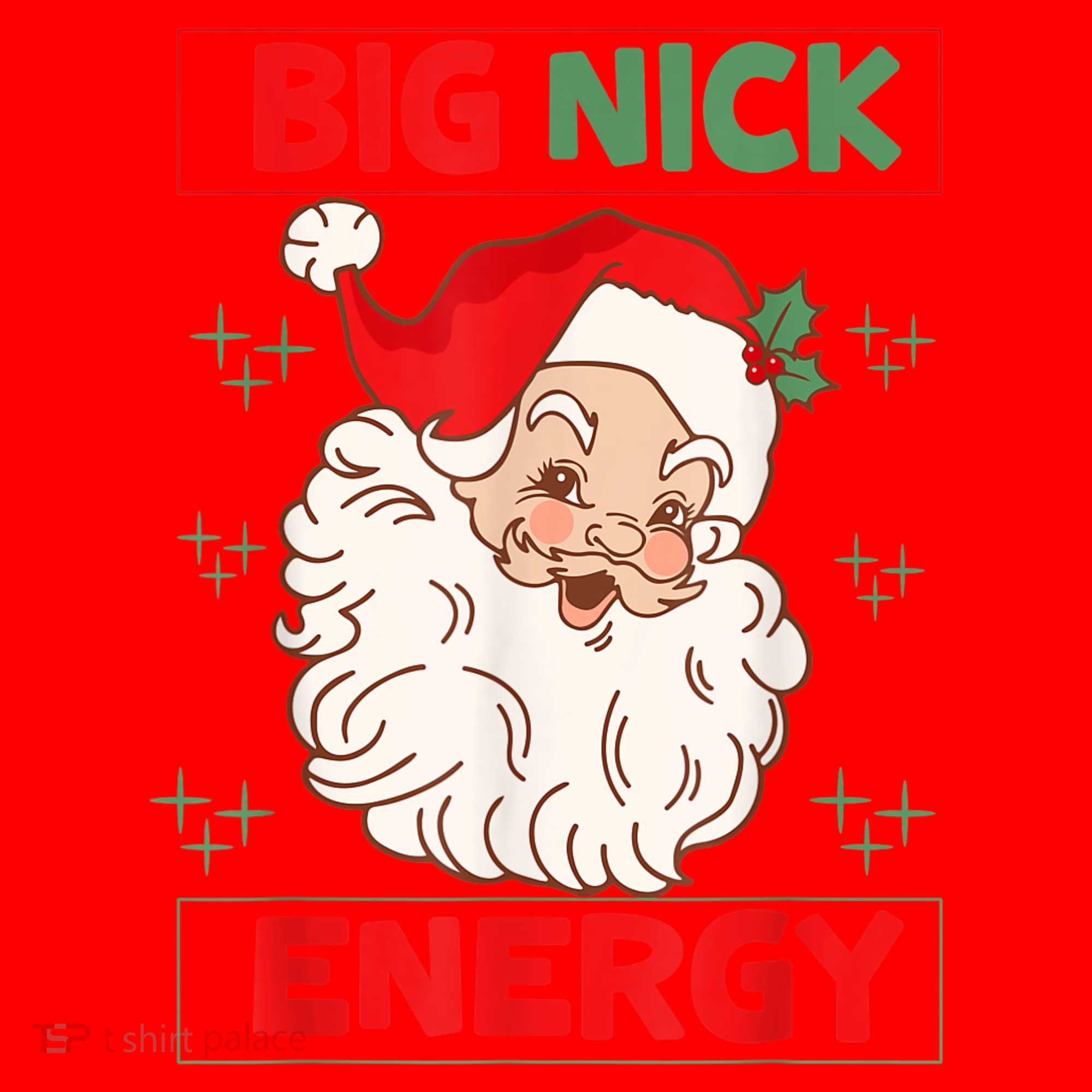 Big Nick Energy Retro Santa Claus Funny Xmas Christmas Santa Hat