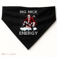 Big Nick Energy Funny Santa Ugly Christmas Xmas USA-Made Doggie Bandana thumb 0