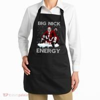 Big Nick Energy Funny Santa Ugly Christmas Xmas Apron thumb 2