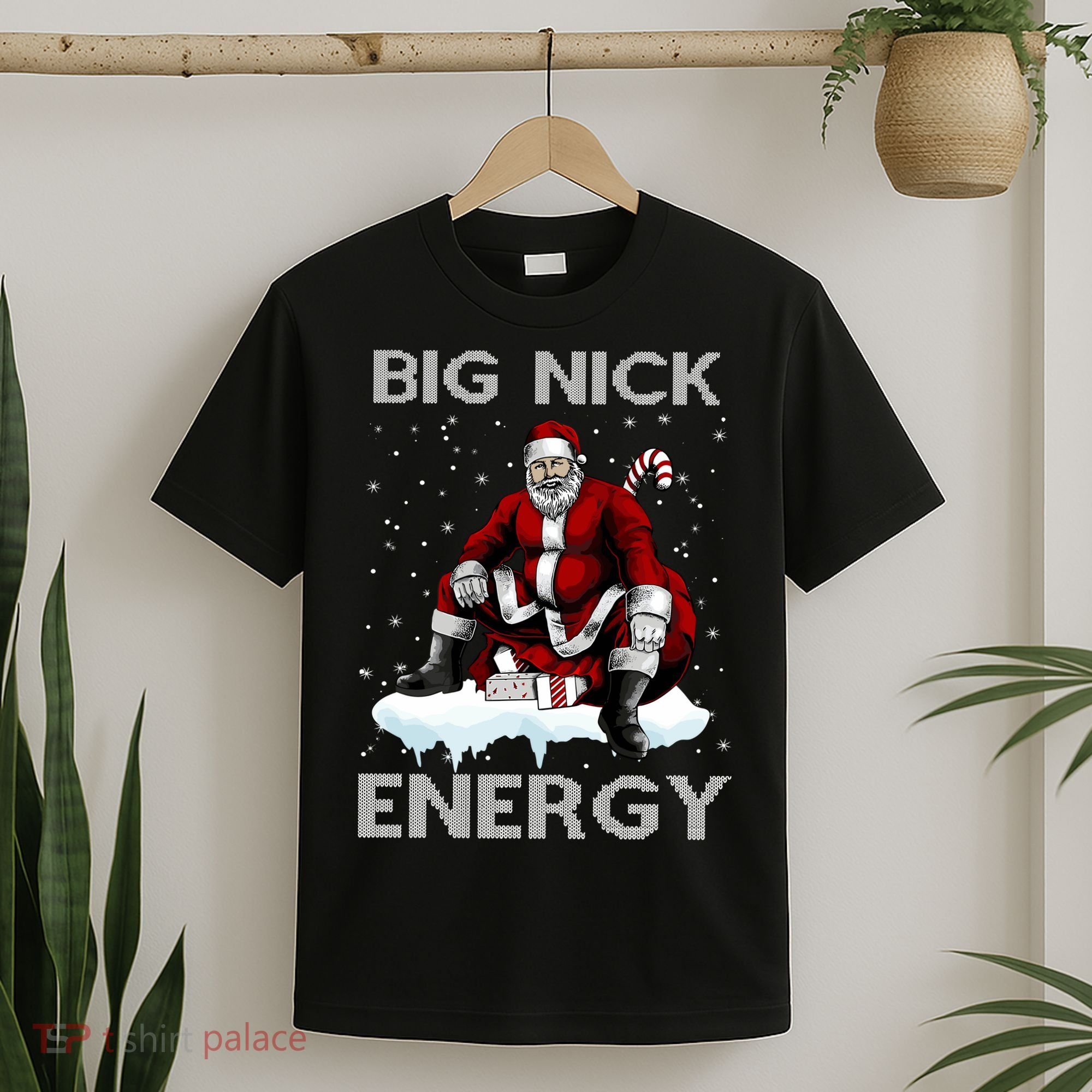 Big Nick Energy Funny Santa Ugly Christmas Xmas T-Shirt