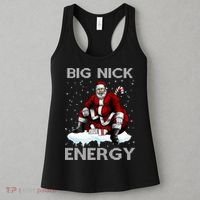 Big Nick Energy Funny Santa Ugly Christmas Xmas Women's Tank Top thumb 3