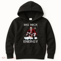 Big Nick Energy Funny Santa Ugly Christmas Xmas Kids Hoodie thumb 0