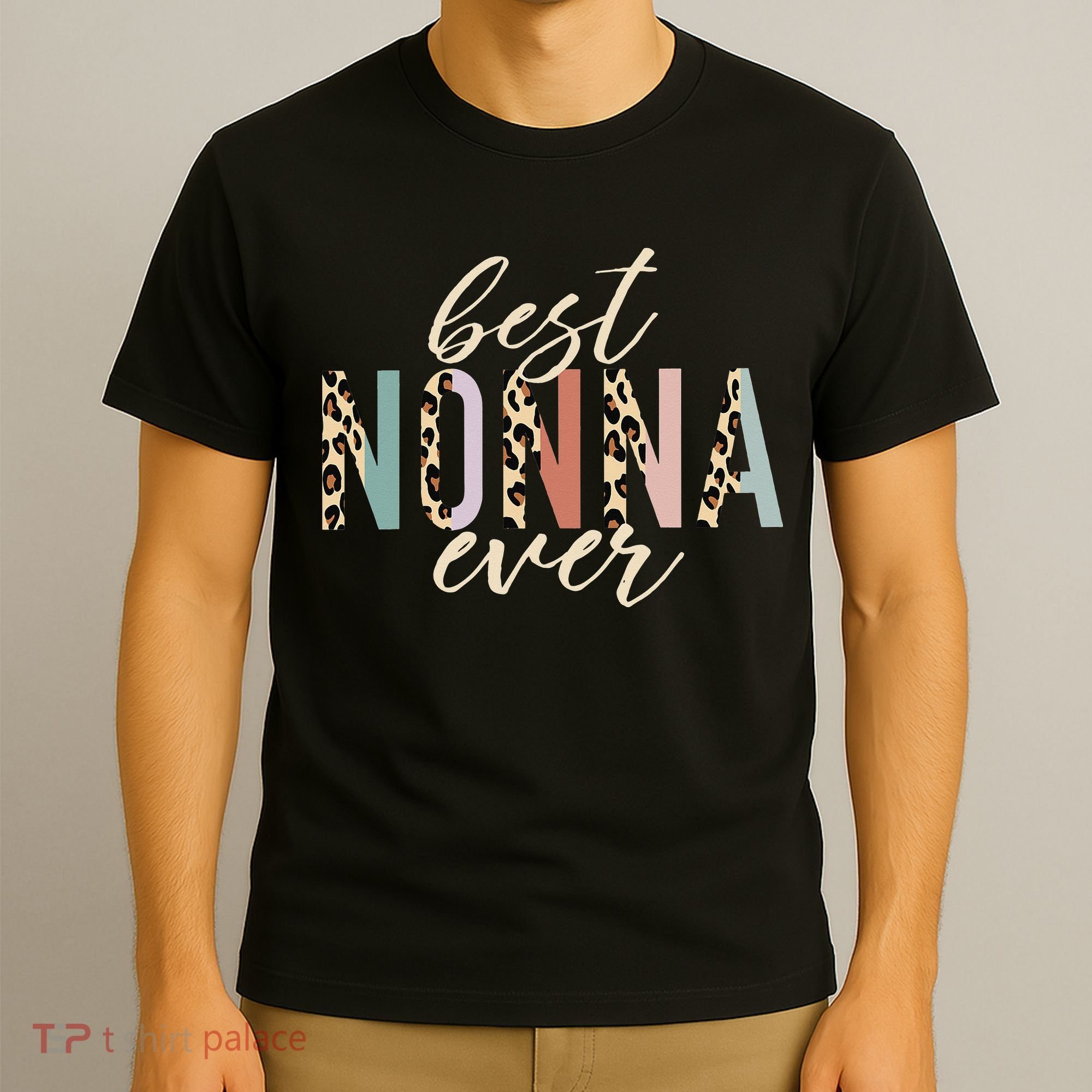 Best Nonna Ever Gifts Leopard Print Mothers Day T-Shirt