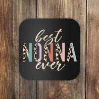 Best Nonna Ever Gifts Leopard Print Mothers Day Coaster thumb 0