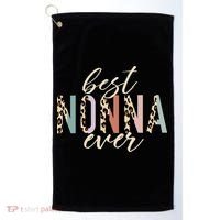 Best Nonna Ever Gifts Leopard Print Mothers Day Golf Towel thumb 0