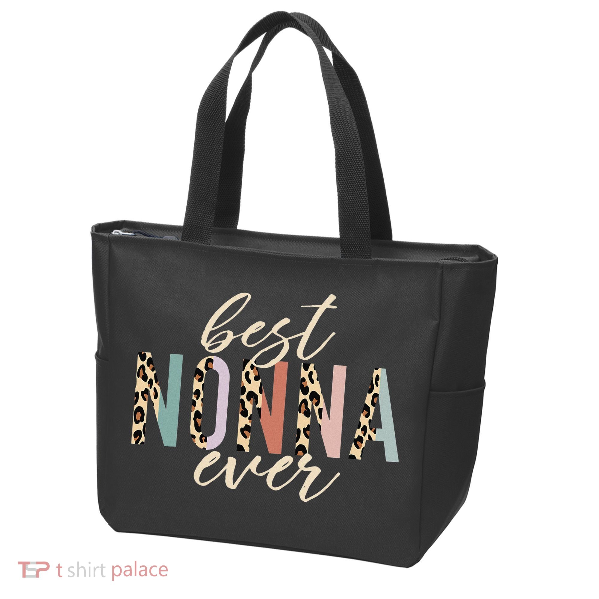 Best Nonna Ever Gifts Leopard Print Mothers Day Tote Bag