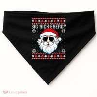 Big Nick Energy Santa Ugly Christmas Sweater USA-Made Doggie Bandana thumb 0