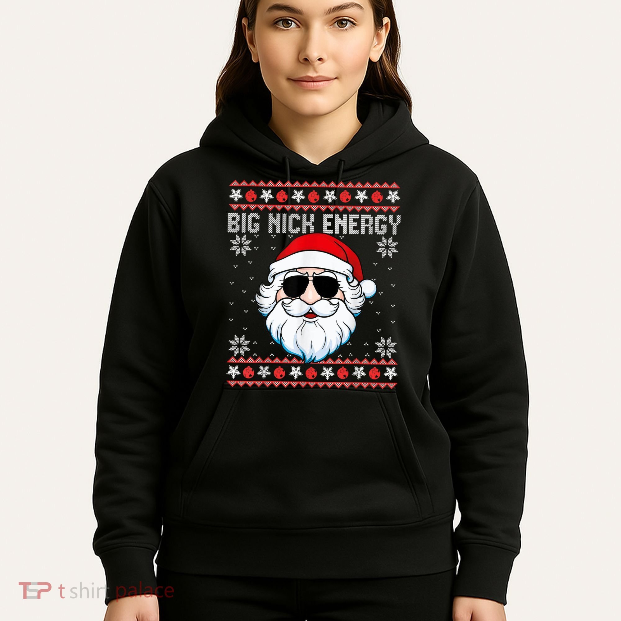 Big Nick Energy Santa Ugly Christmas Sweater Hoodie