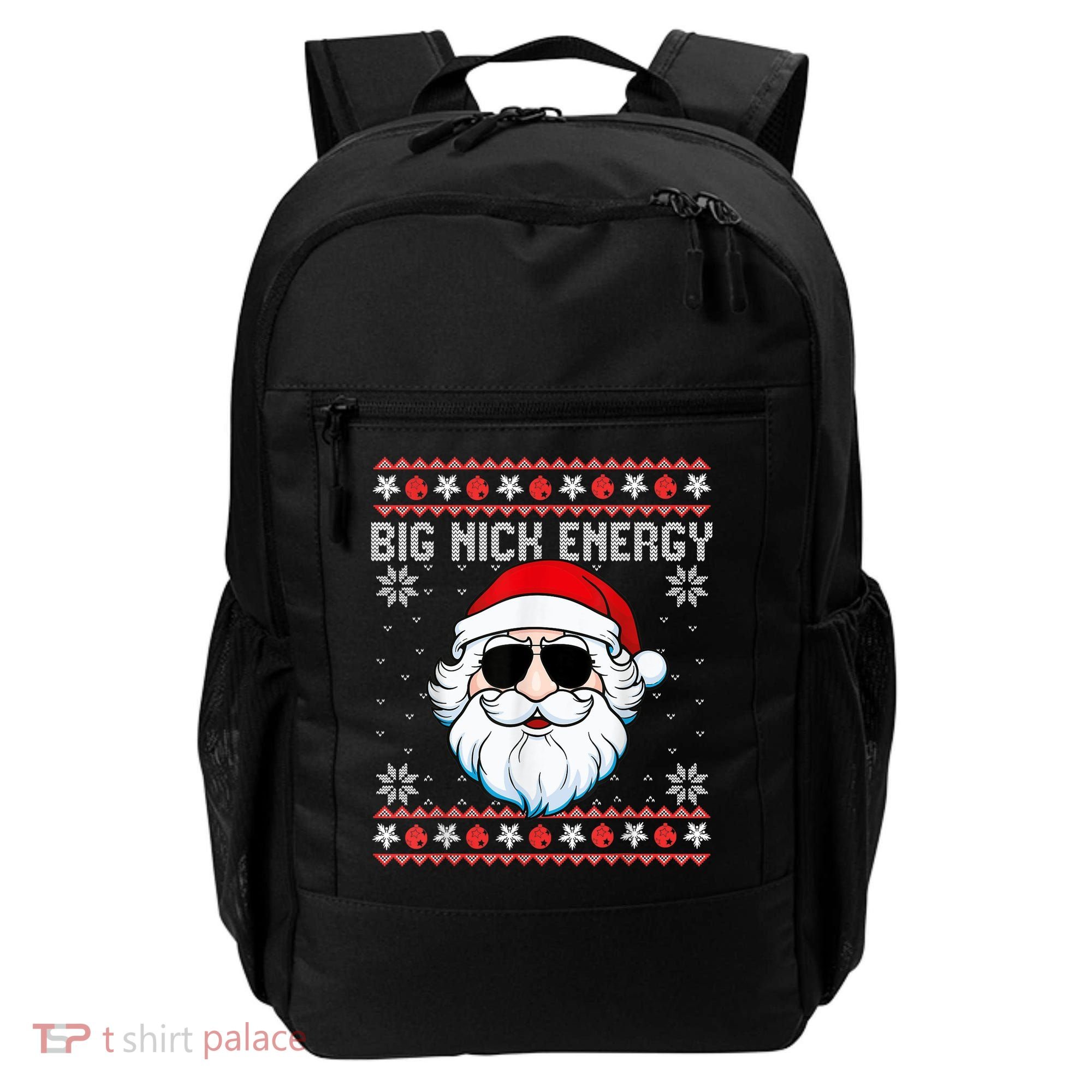 Big Nick Energy Santa Ugly Christmas Sweater Backpack