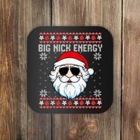 Big Nick Energy Santa Ugly Christmas Sweater Coaster thumb 0