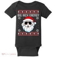 Big Nick Energy Santa Ugly Christmas Sweater Baby Bodysuit thumb 0
