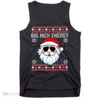 Big Nick Energy Santa Ugly Christmas Sweater Tank Top thumb 0