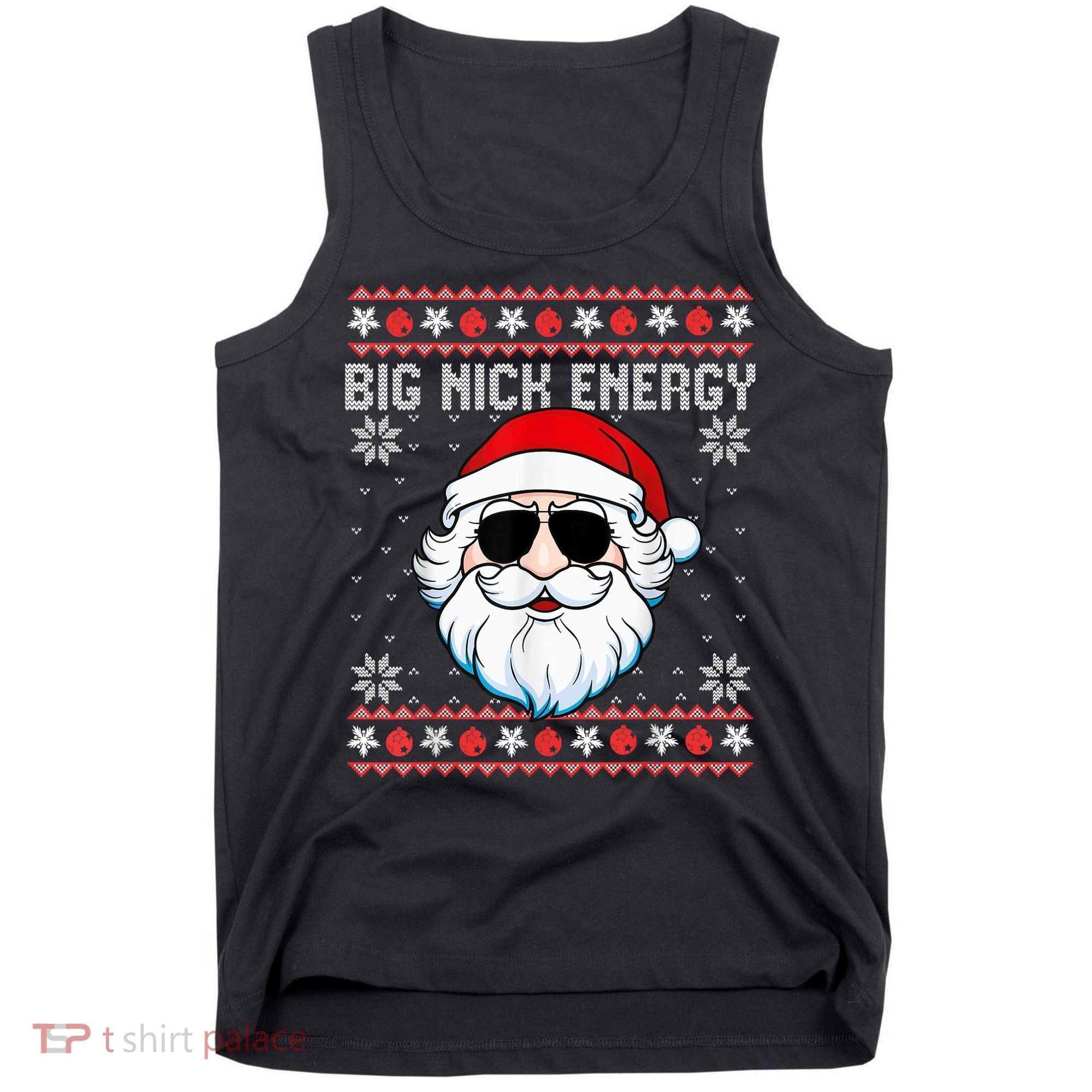 Big Nick Energy Santa Ugly Christmas Sweater Tank Top