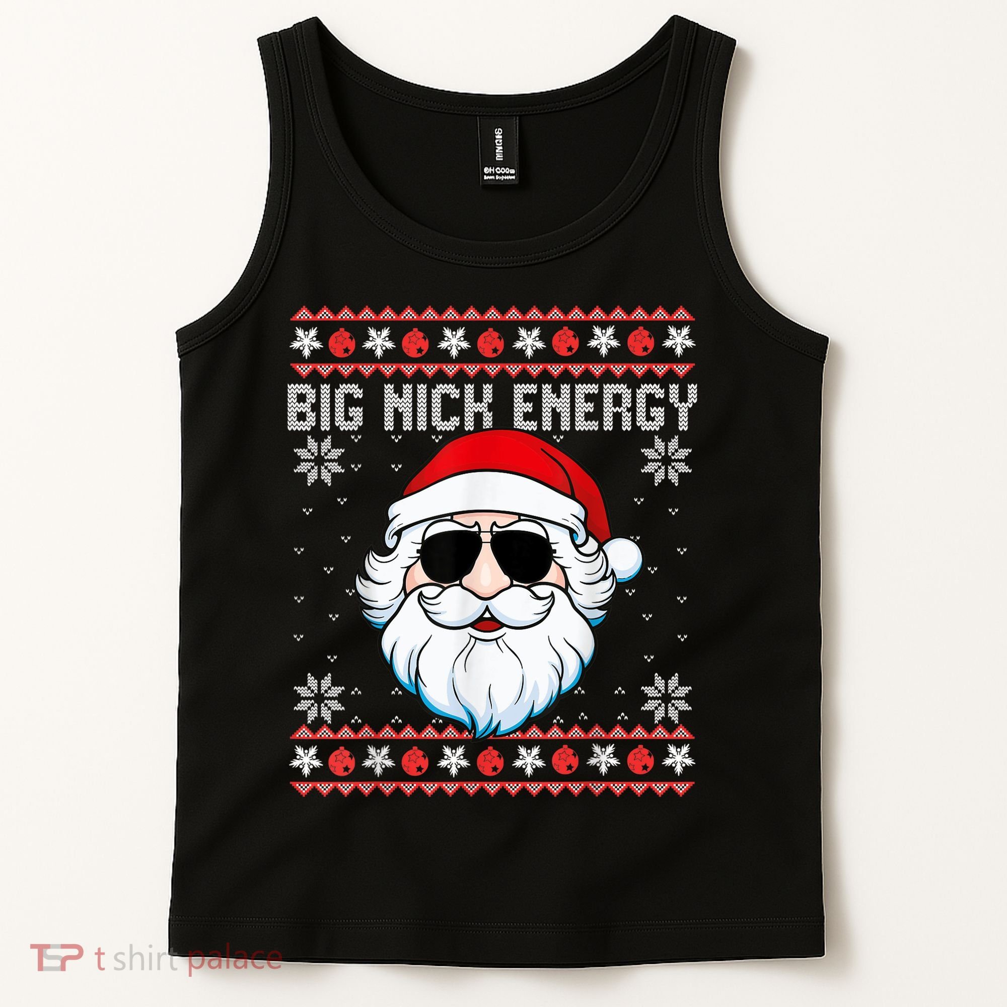 Big Nick Energy Santa Ugly Christmas Sweater Tank Top