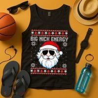 Big Nick Energy Santa Ugly Christmas Sweater Tank Top thumb 4