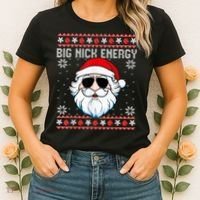 Big Nick Energy Santa Ugly Christmas Sweater Women's T-Shirt thumb 2