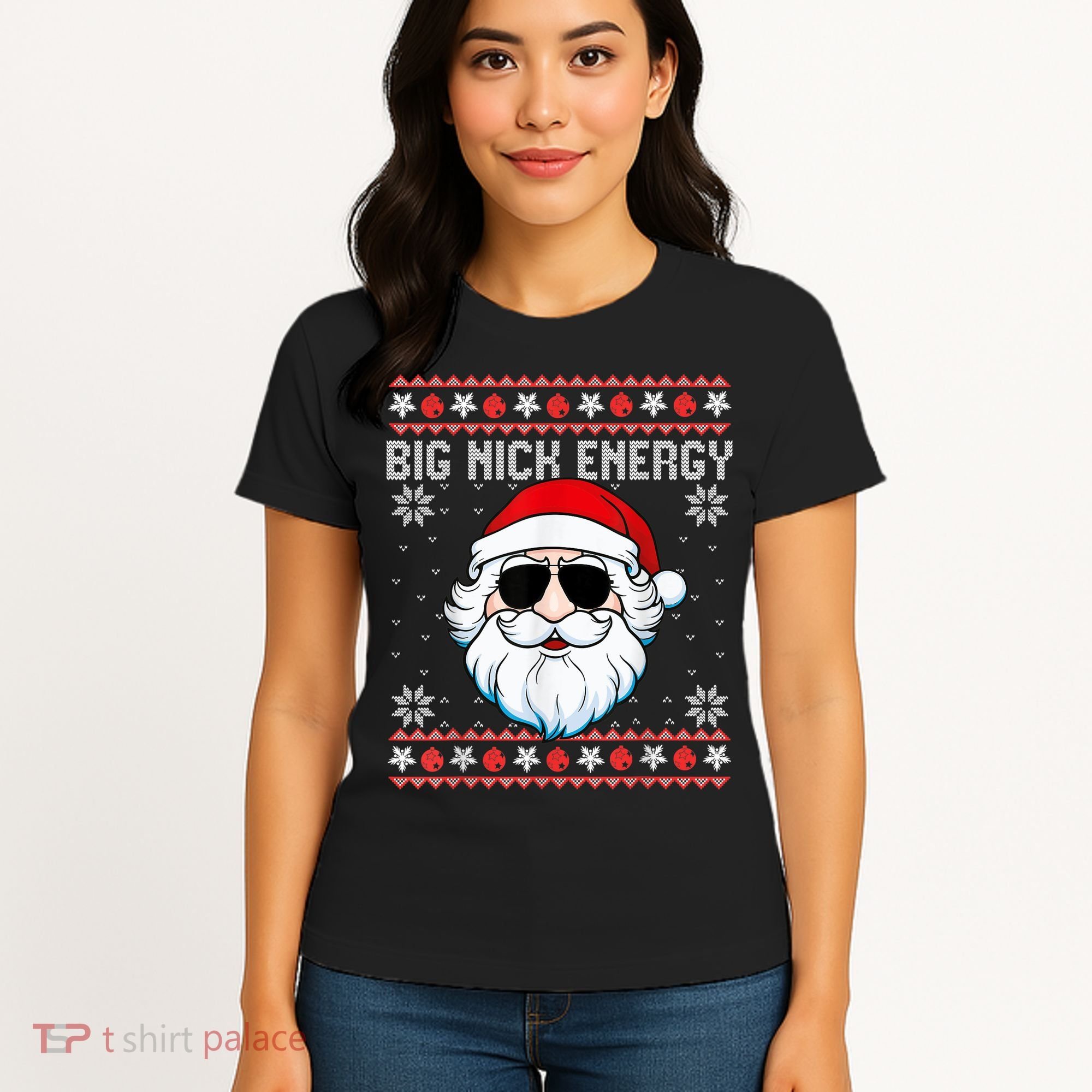 Big Nick Energy Santa Ugly Christmas Sweater Women's T-Shirt