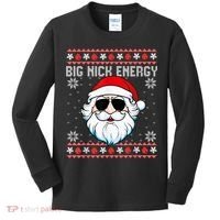 Big Nick Energy Santa Ugly Christmas Sweater Kids Long Sleeve Shirt thumb 0