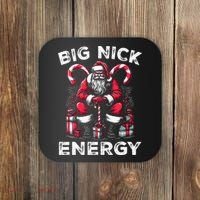 Big Nick Energy Funny Santa Claus Christmas Coaster thumb 0
