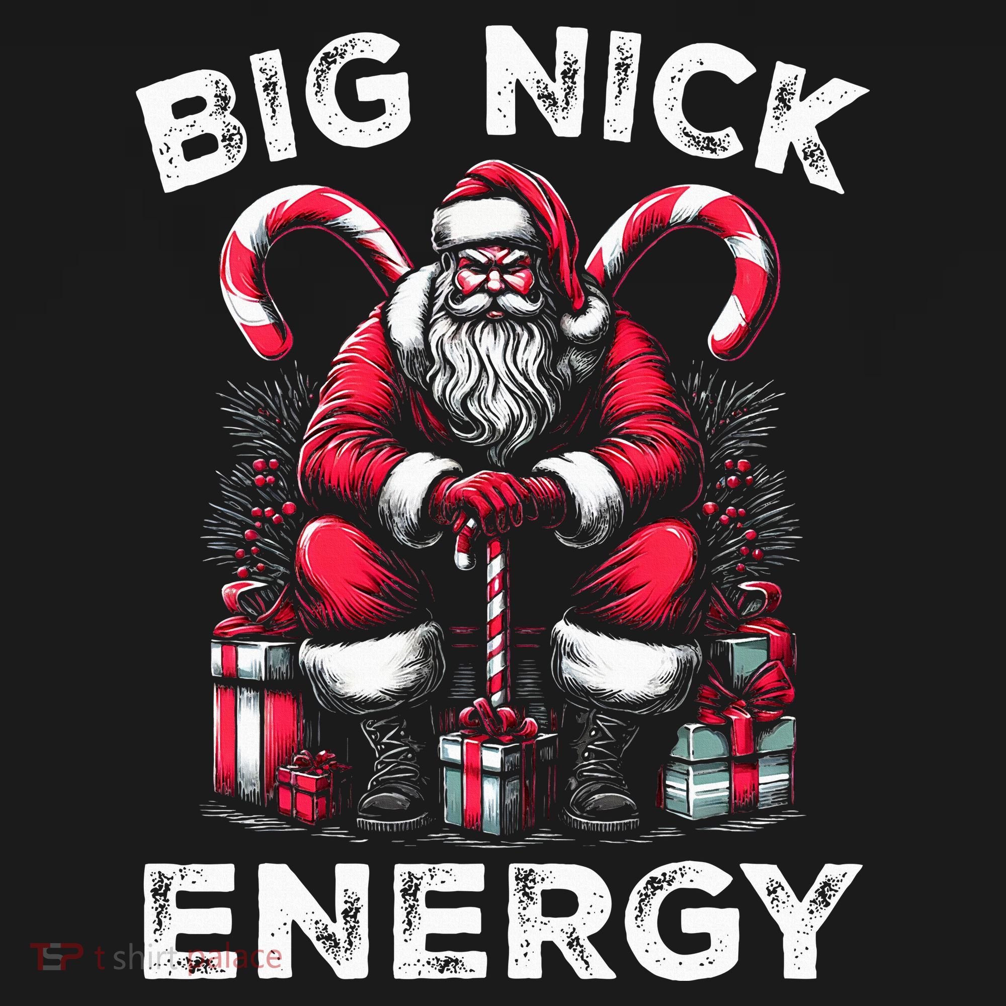 Big Nick Energy Funny Santa Claus Christmas Women's Hoodie