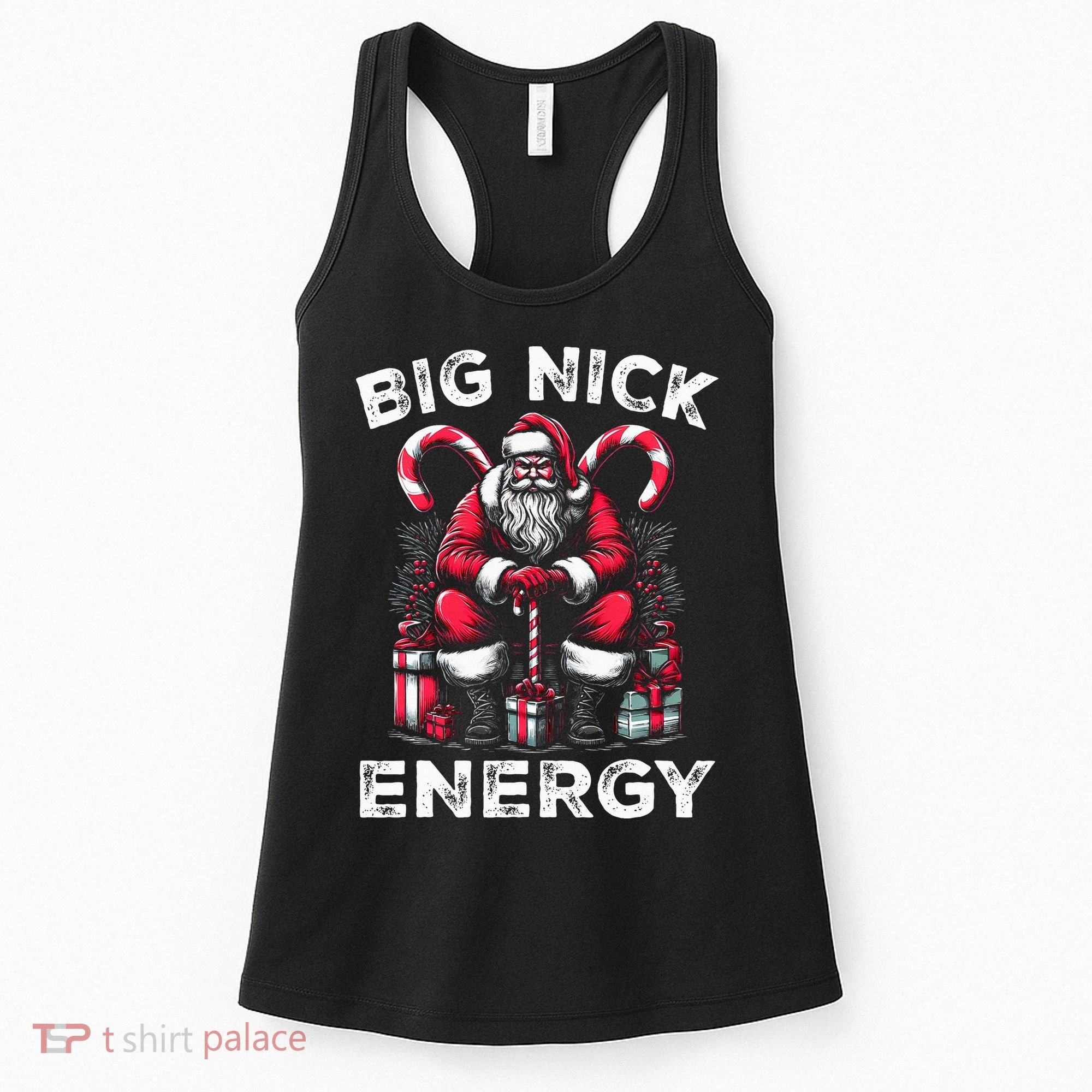 Big Nick Energy Funny Santa Claus Christmas Women's Tank Top