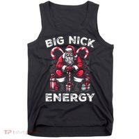 Big Nick Energy Funny Santa Claus Christmas Tank Top thumb 0