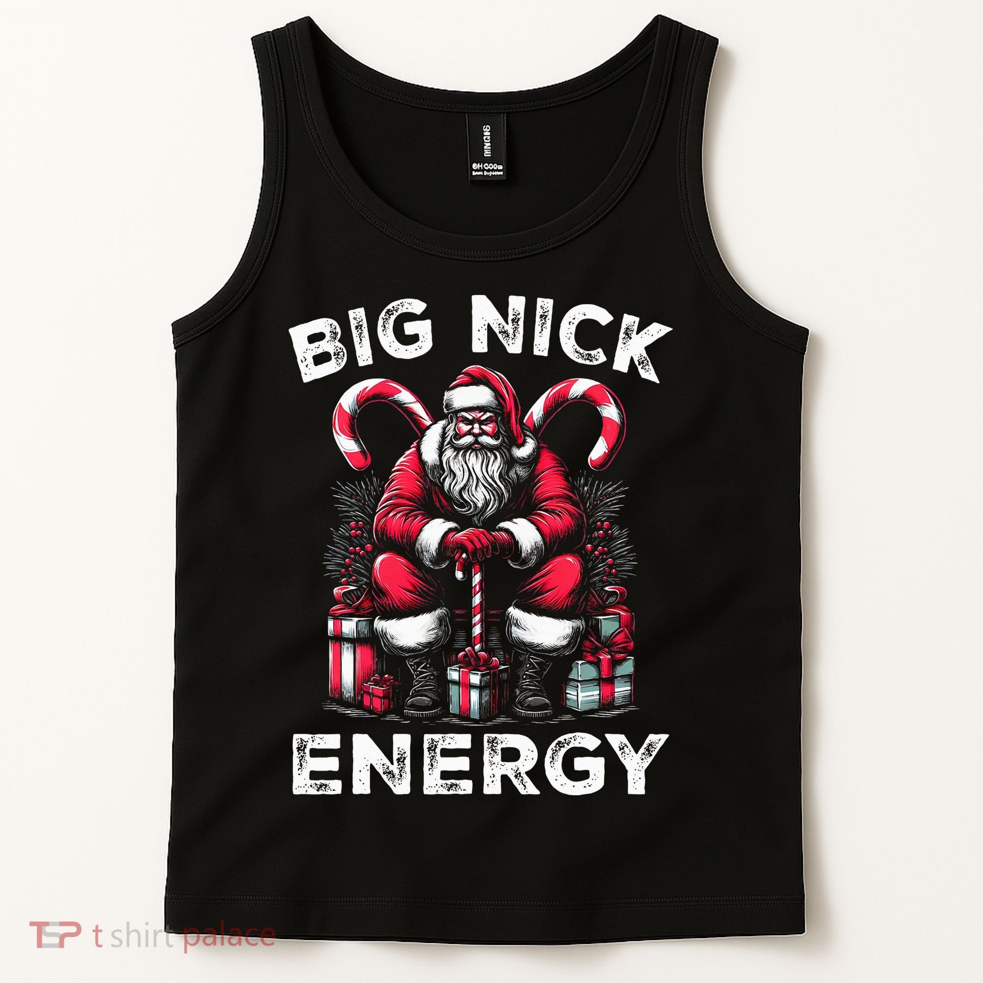 Big Nick Energy Funny Santa Claus Christmas Tank Top