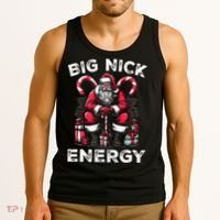 Big Nick Energy Funny Santa Claus Christmas Tank Top thumb 3