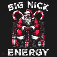 Big Nick Energy Funny Santa Claus Christmas Kids Sweatshirt thumb 2