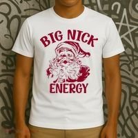 Big Nick Energy Christmas Retro Groovy Funny Vintage Santa  T-Shirt thumb 3
