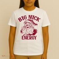 Big Nick Energy Christmas Retro Groovy Funny Vintage Santa  T-Shirt thumb 4