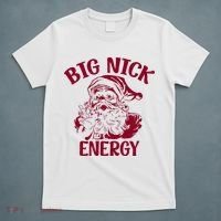 Big Nick Energy Christmas Retro Groovy Funny Vintage Santa  T-Shirt thumb 5