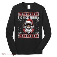 Big Nick Energy African American Santa Ugly Sweater Pullover Hoodie Long Sleeve Shirt thumb 0