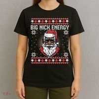 Big Nick Energy African American Santa Ugly Sweater Pullover Hoodie T-Shirt thumb 4