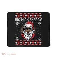 Big Nick Energy African American Santa Ugly Sweater Pullover Hoodie Mousepad thumb 0