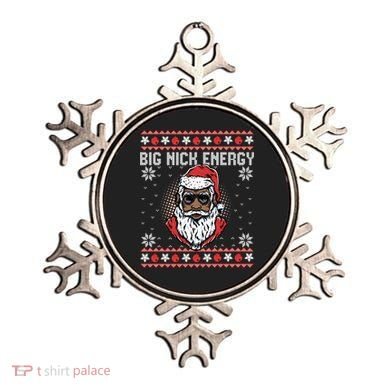 Big Nick Energy African American Santa Ugly Sweater Pullover Hoodie Ornament