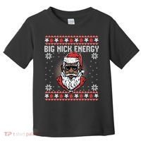 Big Nick Energy African American Santa Ugly Sweater Pullover Hoodie Toddler T-Shirt thumb 0