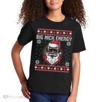 Big Nick Energy African American Santa Ugly Sweater Pullover Hoodie Kids T-Shirt thumb 2