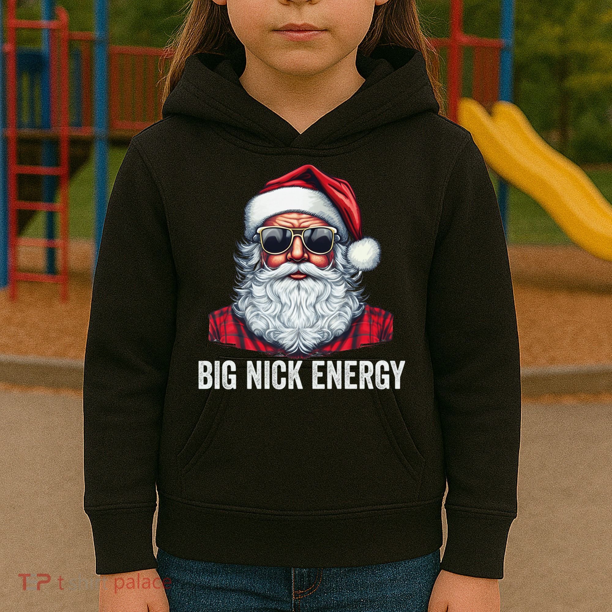 Big Nick Energy Santa Kids Hoodie
