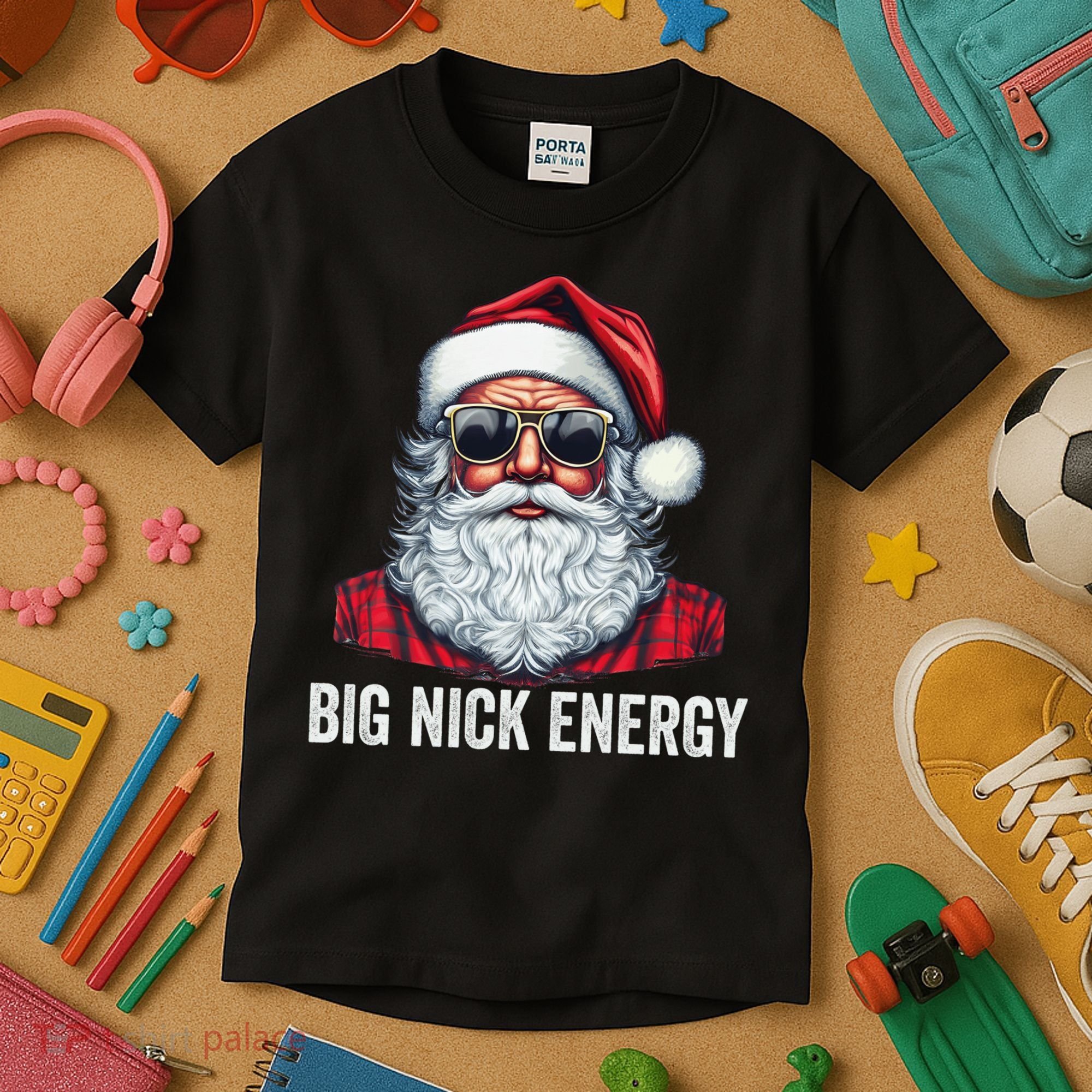Big Nick Energy Santa Kids T-Shirt