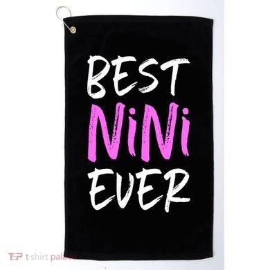 Best Nini Ever Cool Funny Gift Golf Towel