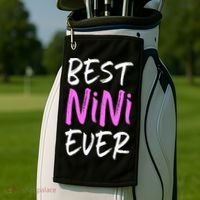 Best Nini Ever Cool Funny Gift Golf Towel thumb 2
