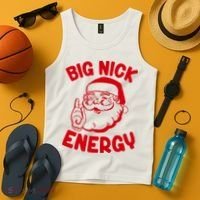 Big Nick Energy Santa Claus Funny Xmas Christmas Tank Top thumb 4
