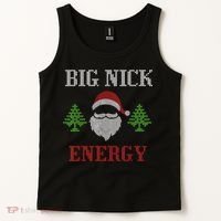 Big Nick Energy - Ugly Sweater - Big Nick Energy Santa Tank Top thumb 2